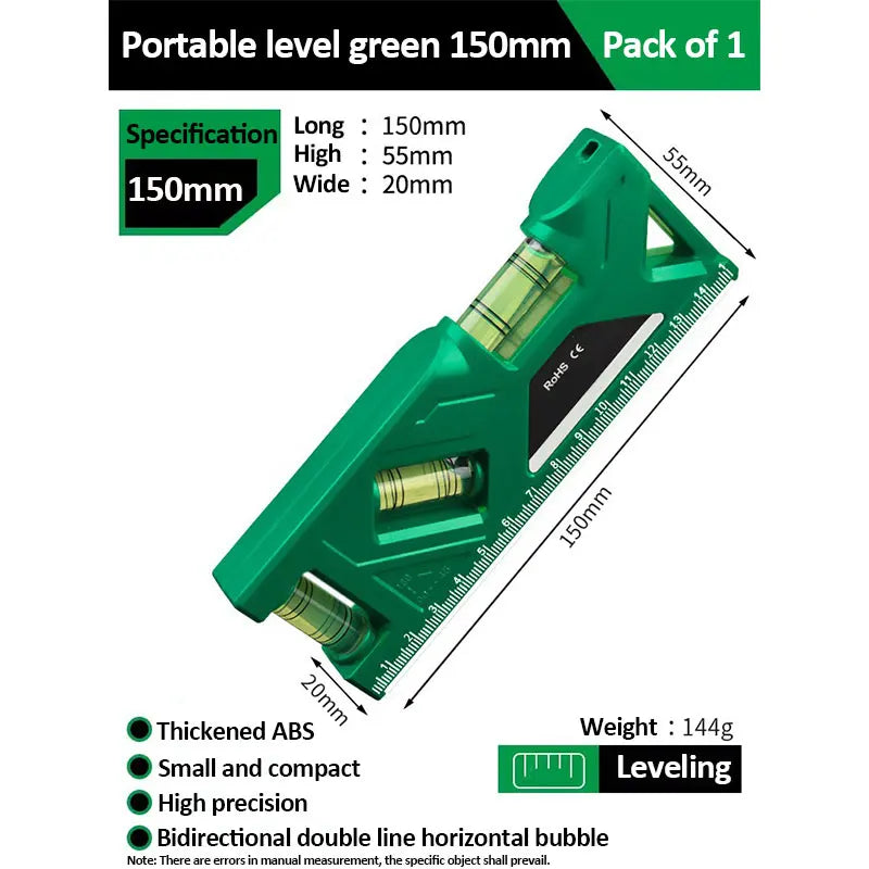 Magnetic Pocket Level Gauge with 3-Axis Precision