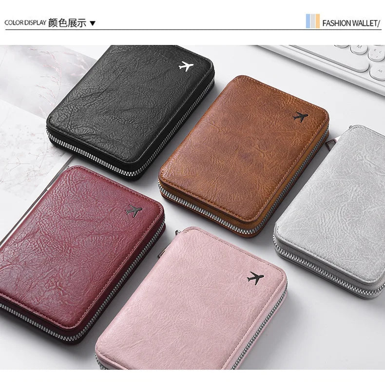 RFID Blocking Travel Passport Holder and Document Organizer