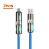 Two multi USB-C cables with fast charging and data sync capabilities shown side by side