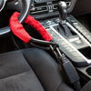 Universal Steering Wheel and Seat Belt Anti-Theft Lock with 2 Keys
