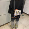 Urban Canvas Crossbody Bag with Zipper Pouch
