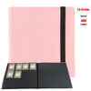 Pink card binder album with 12 grids holding 480 cards and a black cover.