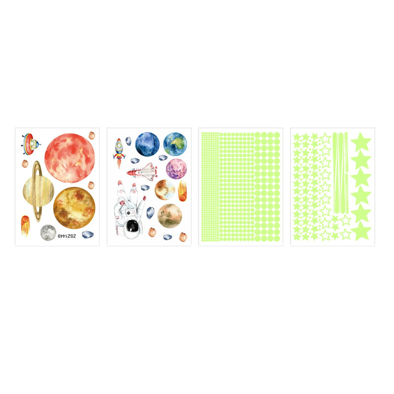 Sternchen & Weltraum-Wandsticker mit Leuchteffekt
