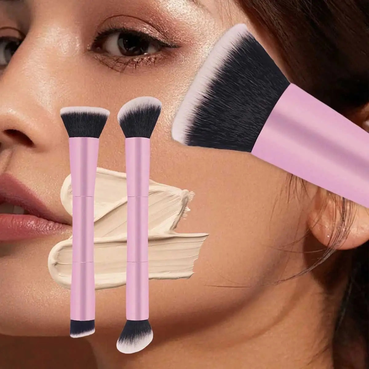 Set de pinceaux de maquillage professionnels à double tête