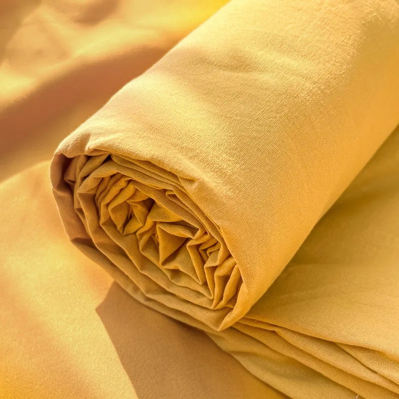 Organic Cotton Percale Bed Sheet Set with Pillowcases