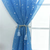 Silver Star Sheer Curtain with Hot Stamping Detail