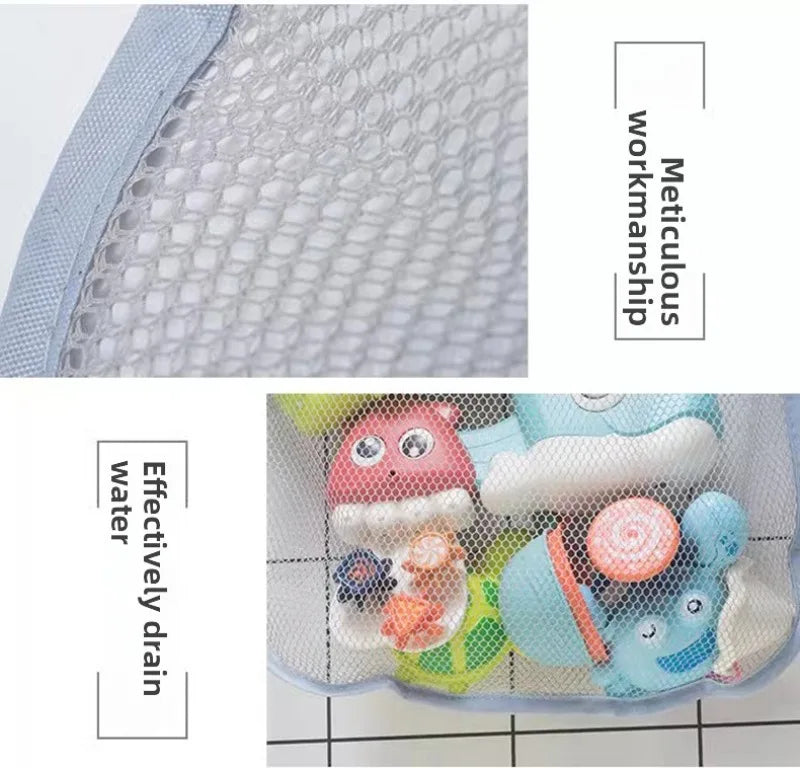 Suction Cup Mesh Toy Storage Bag for Bathtub