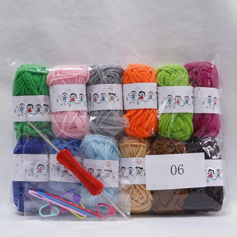 Milk Cotton Yarn Crochet Kit with Hooks & Markers
