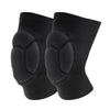 A pair of black thickened sports knee pads with non-slip support braces.