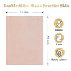 Double sides blank practice skin measuring 5.4 inches with inkless and safety rubber features