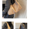 Retro Suede Shoulder Bag with Large Capacity
