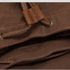 Vintage Canvas Backpack with Leather Accents – Large Capacity Travel & Laptop Bag