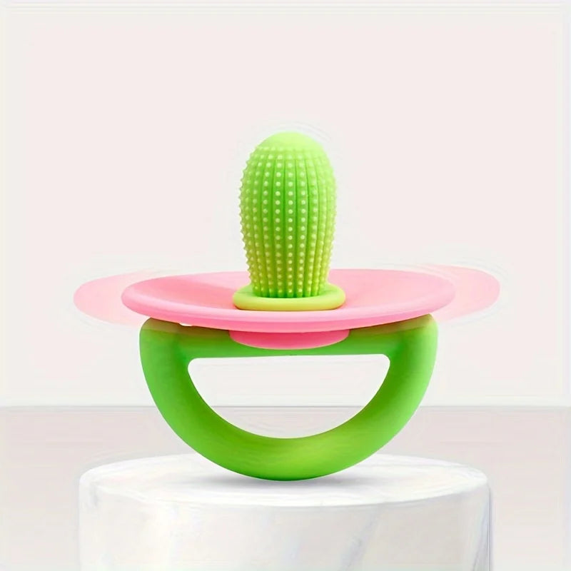 Silicone Teether Ring with Massage Dots for Soothing Gums
