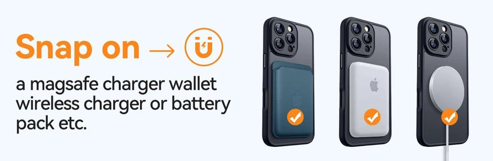 Magnetic Matte Shockproof Case for iPhone with MagSafe Compatibility