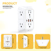 A white wall charger outlet featuring multiple power sockets and a night light function.