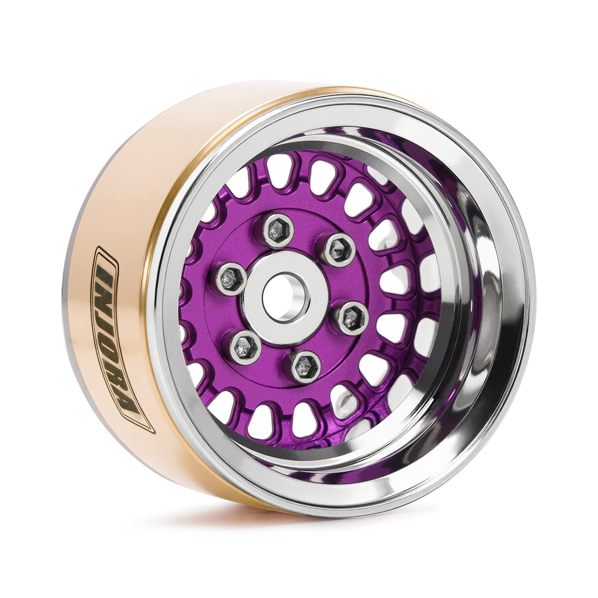 INJORA 1.0" Modular Beadlock Wheels for 1/18 1/24 RC Crawlers - Brass & Aluminum
