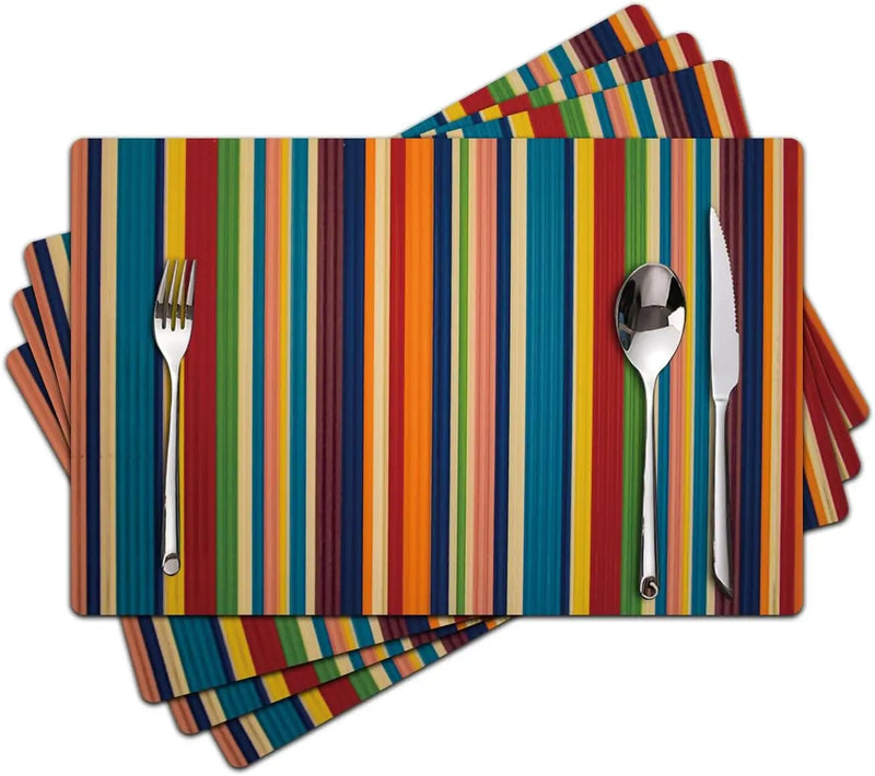 Floral Linen Placemats for Dining Table