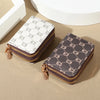 Vintage Zippered Card Holder Wallet with Coin Pocket