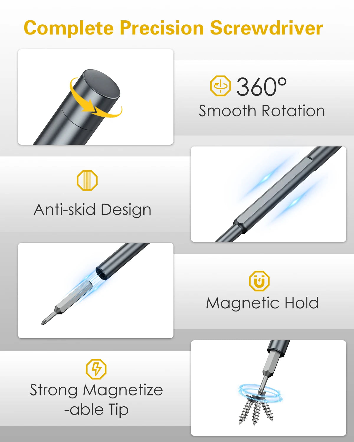 70-in-1 Ratchet Screwdriver Set with T-Handle and Magnetic Bits