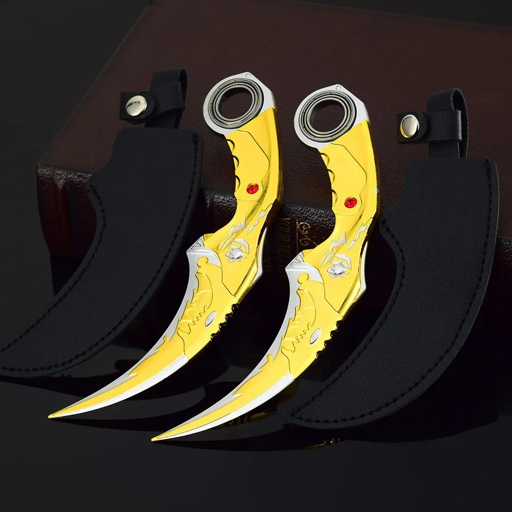 Blue Dragon Claw Folding Knife Model - 18cm Collectible Tactical Karambit