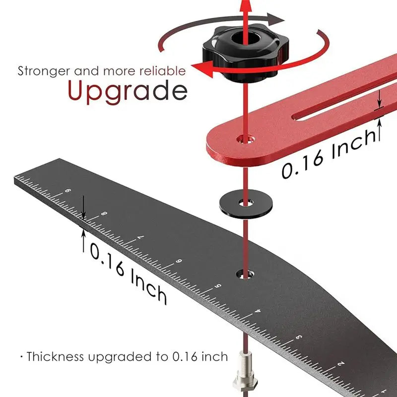 Adjustable Stair Tread Template Tool with Modular Extensions