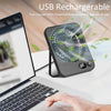Portable Rechargeable Desk Fan with 5 Speed Settings