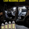A set of Canbus LED festoon bulbs for car interior and license plate lights displayed on a textured surface.