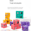 Wooden Face-Changing Cube Puzzle Game for Kids