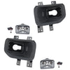 Black fog light assembly for Ford F-150 with halogen bulbs and mounting brackets.