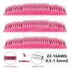 Pink insulated waterproof heat shrink butt connectors for 22-16 AWG wires