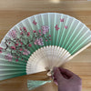 Traditional Folding Hand Fan with Bamboo Frame