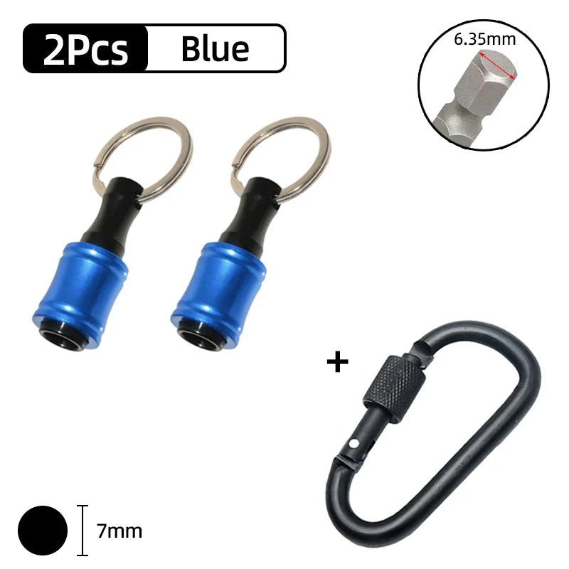 1/4" Hex Quick-Change Screwdriver Bit Holder with Keychain