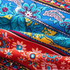 Bohemian Cotton Linen Fabric with Vintage Ethnic Print
