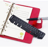Multifunctional Transparent PVC Bookmark Ruler for Loose-Leaf Notebooks