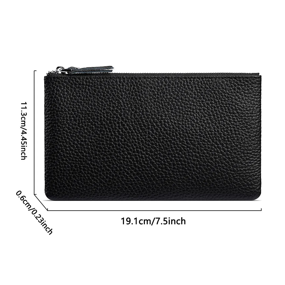 Genuine Leather Wristlet Clutch Wallet with Phone Pocket