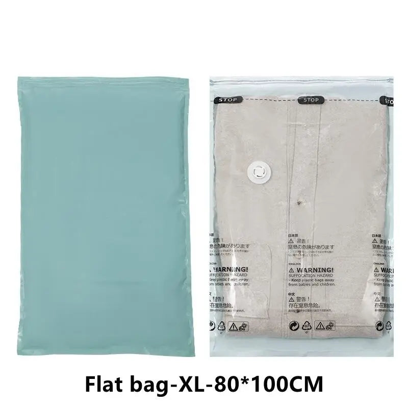 No-Pump Vacuum Storage Bags for Clothes and Bedding