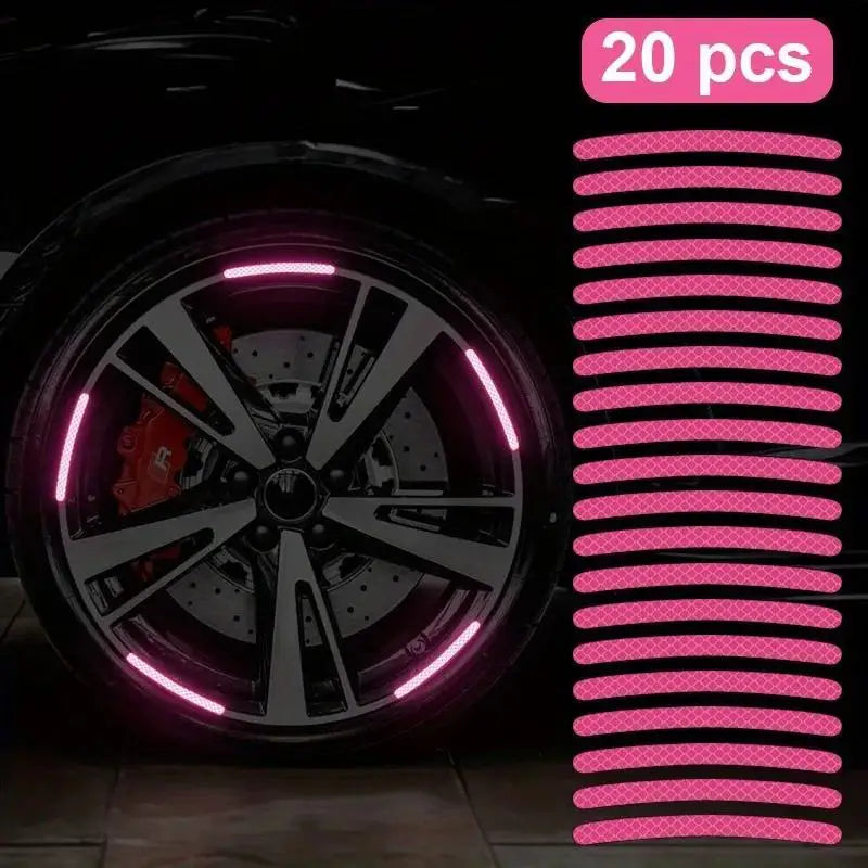 Reflective Tire Rim Stickers for Car Wheels – Glow in Dark