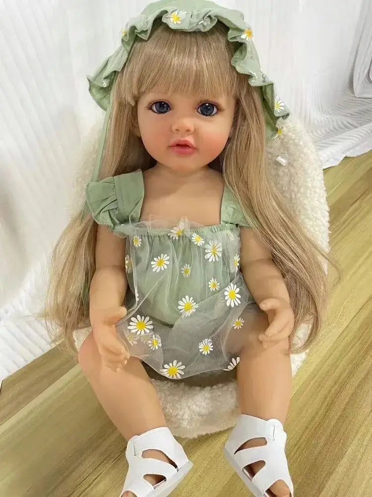 Lifelike Reborn Baby Girl Doll with Soft Silicone Body