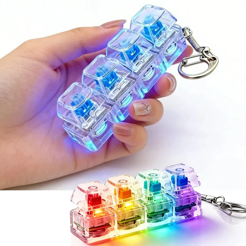 Illuminated Mechanical Keychain Stress Reliever