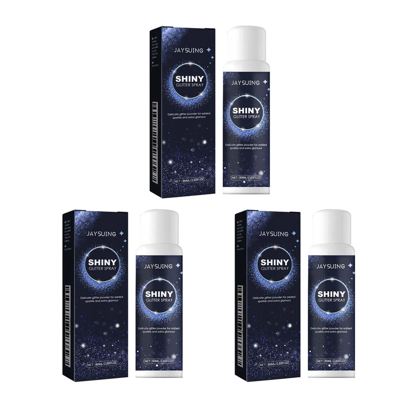 Radiant Silver Glitter Spray for Hair, Face & Body