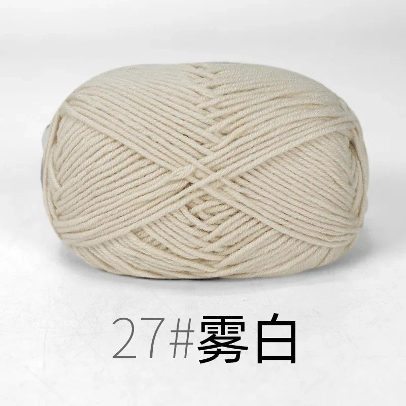 4-Ply Soft Cotton Blend Yarn for Knitting and Crochet