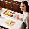 8-Compartment Portable Snack Box with Lid and Handle