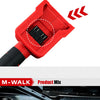 Red cordless right angle ratchet wrench with a brushless motor shown next to a metal component.