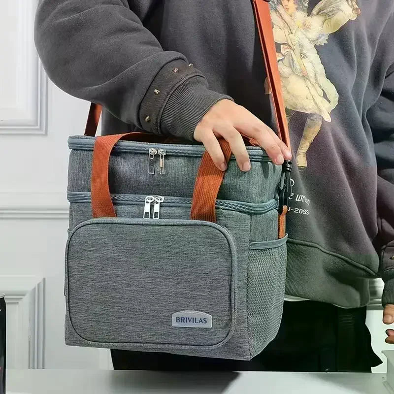 Double-Layer Insulated Lunch Tote