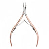A pair of professional stainless steel cuticle nippers with pointed tips.