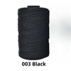 A spool of black ice silk crochet yarn for knitting and DIY crafts.