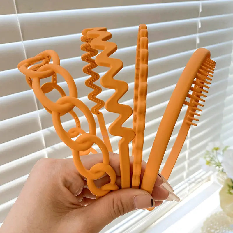 Non-Slip Resin Hair Bands - Set of 5