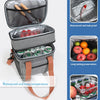 Insulated Double-Layer Lunch Tote with Shoulder Strap