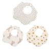 Cotton Gauze Baby Feeding Bibs (3-Pack) with Burp Cloths