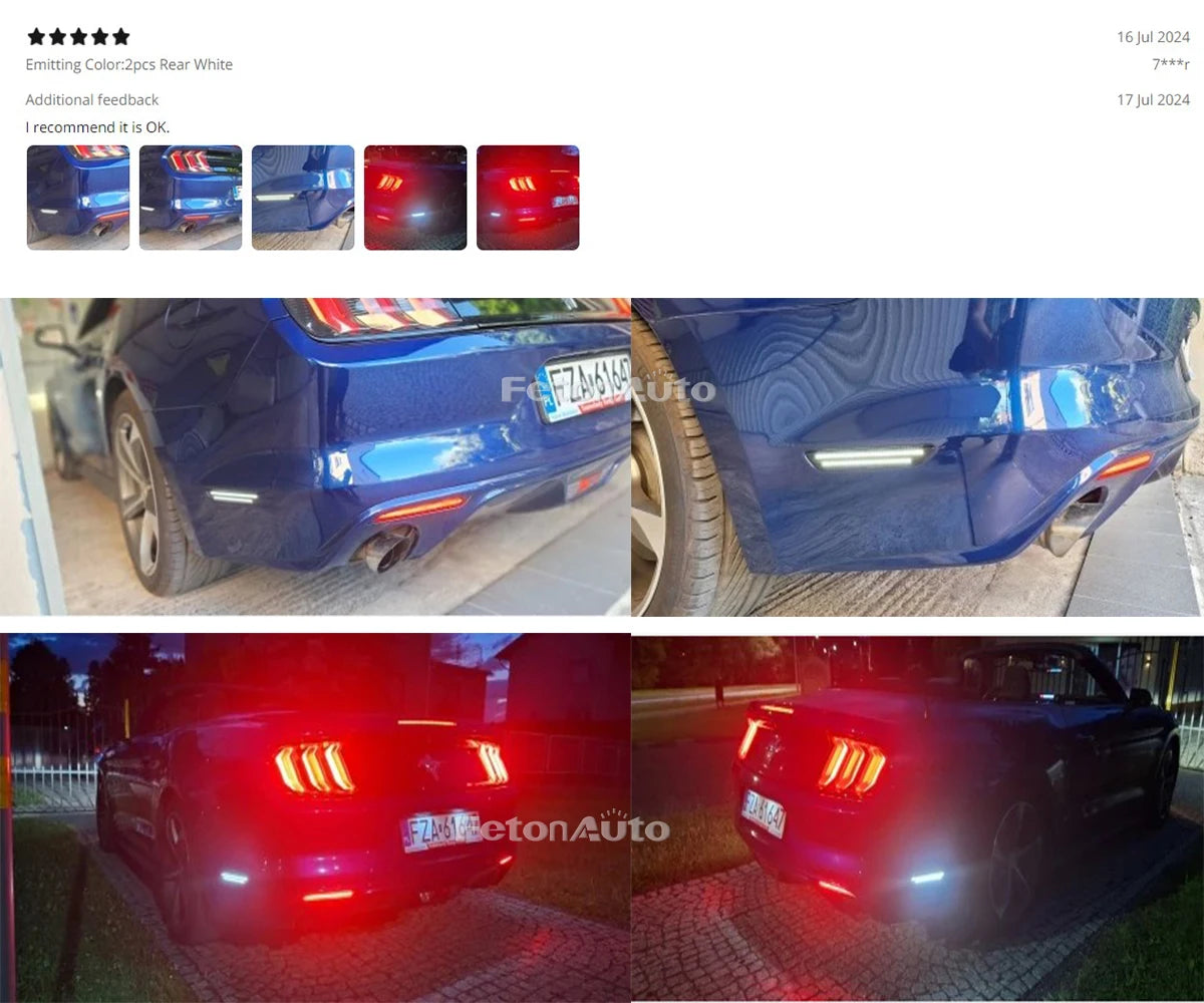 Dynamic LED Side Marker Lights for Ford Mustang 2015-2023